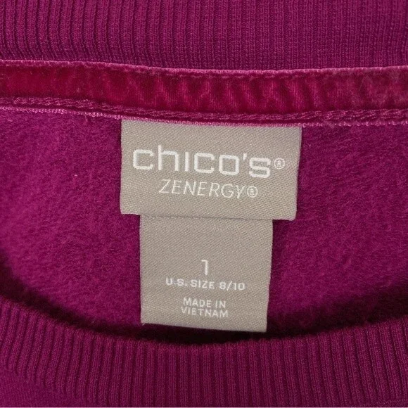 Chico’s Zenergy Side-Zip Magenta Tunic - Picture 3 of 11